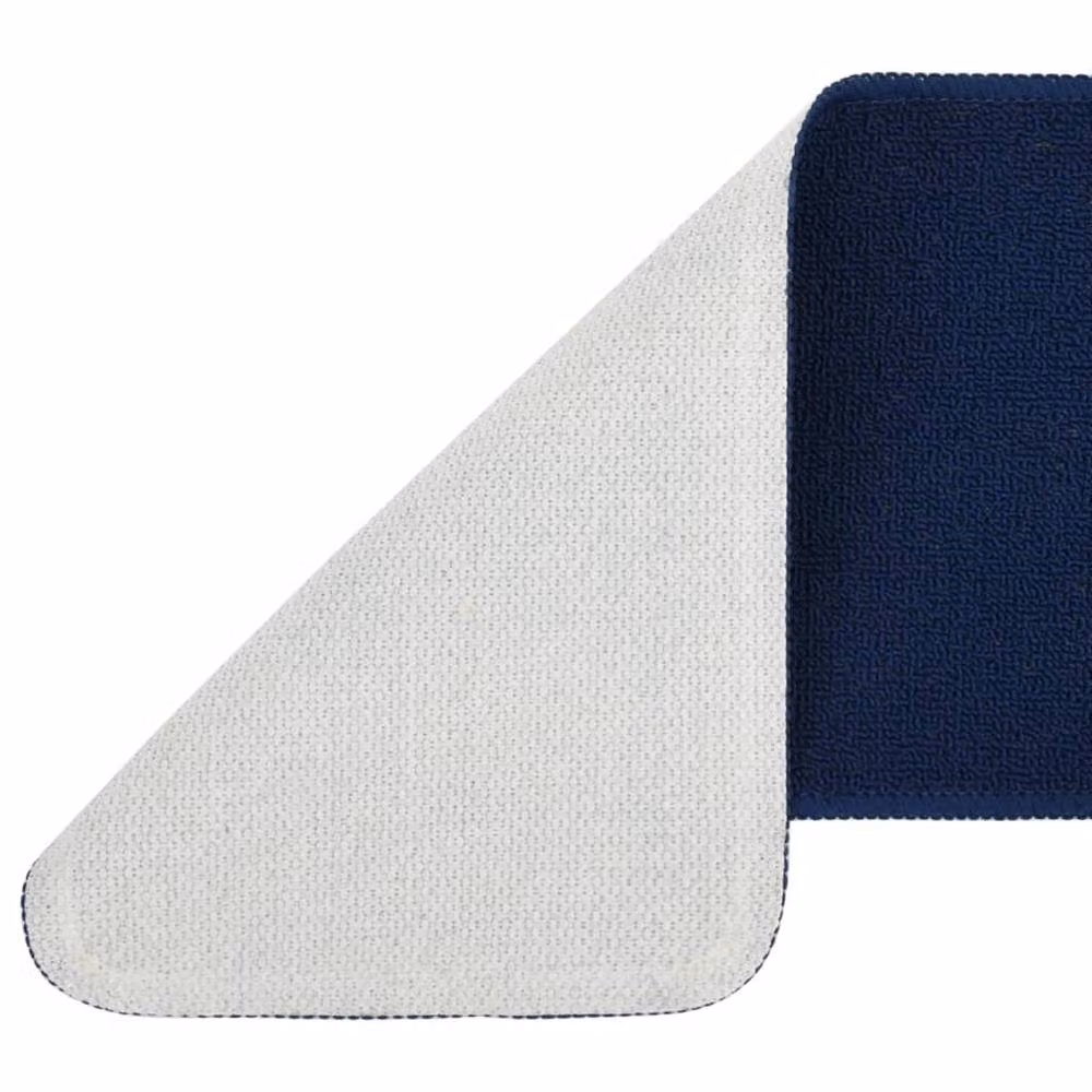 Berkfield Home Anti Slip Rectangular Stair Mats, 15 Pack, Navy Blue, W: 75 cm, D: 20 cm – 3