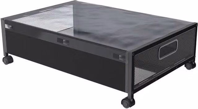 VOGREX Black Wheeled Underbed Storage Box with Lid – 1