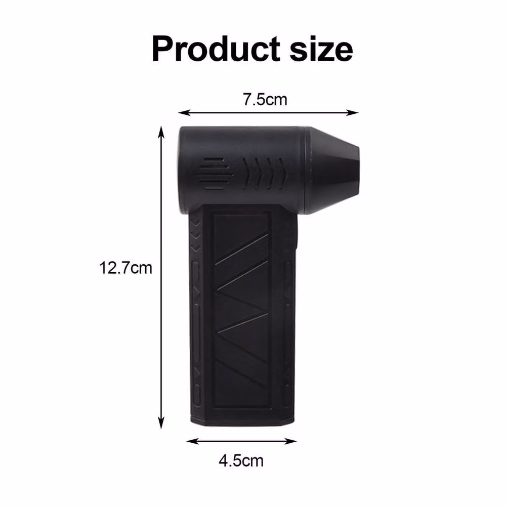 SPETLEK Mini Super Jet Turbo Powered Air Blower in Black, Rechargeable – 4