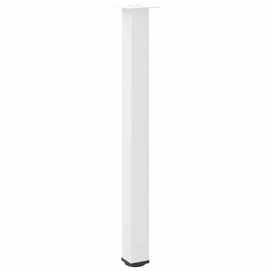 Berkfield Home Steel Coffee Table Legs, 4 Pieces, White, Height: 100-102 cm