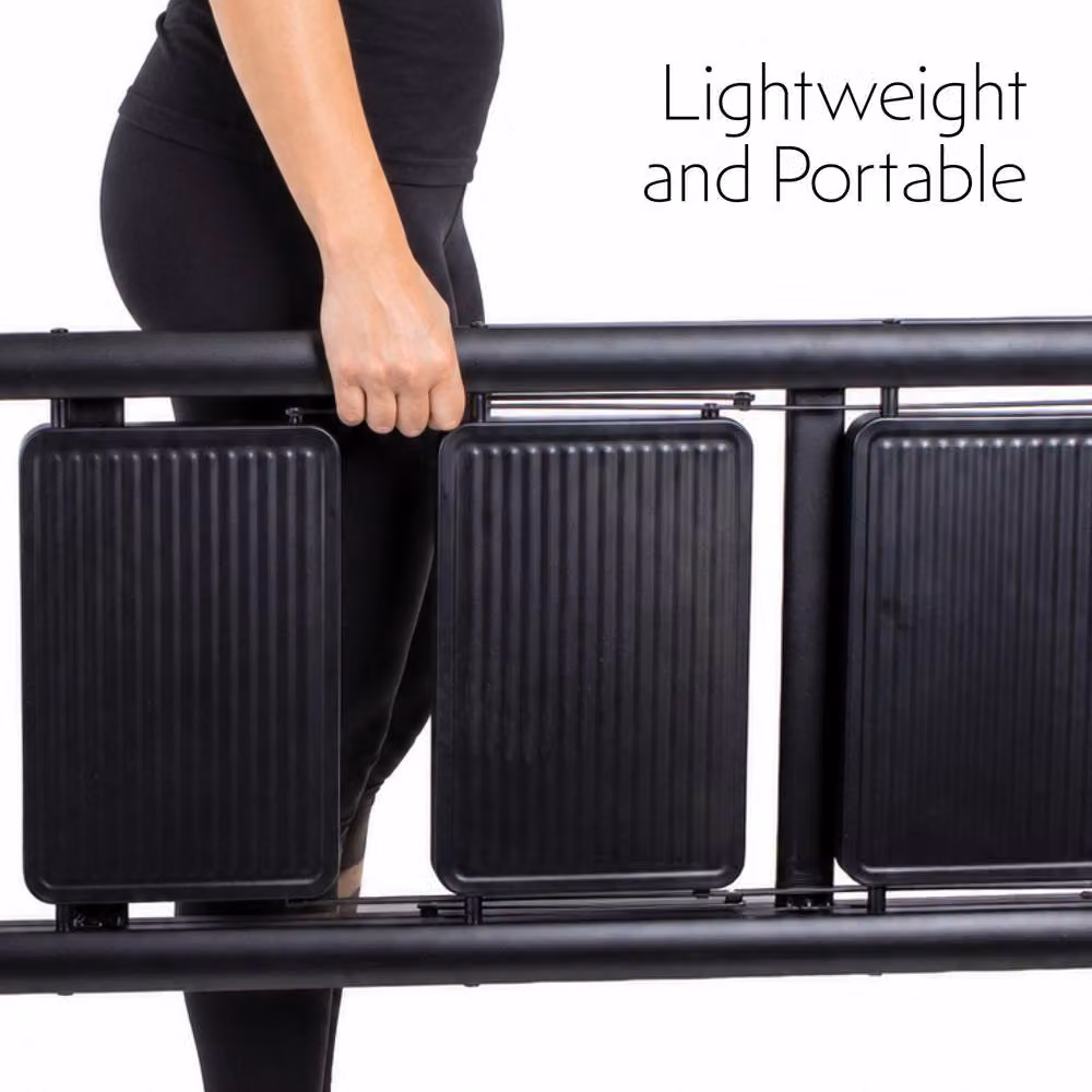 Futura 3 Step Ladder Compact Black Heavy-Duty Steel Folding Step Stool – 5