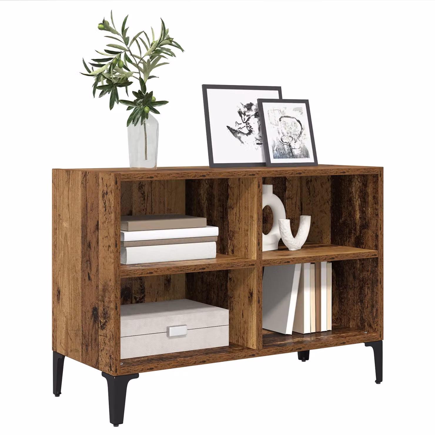 Berkfield Home Rustic Entertainment Unit in Brown Wood and MDF – 3
