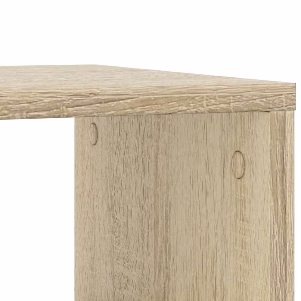 Berkfield Home Sonoma Oak Side Table with Wheels in Light Tan, W: 50 cm, D: 30 cm, H: 55 cm – 3
