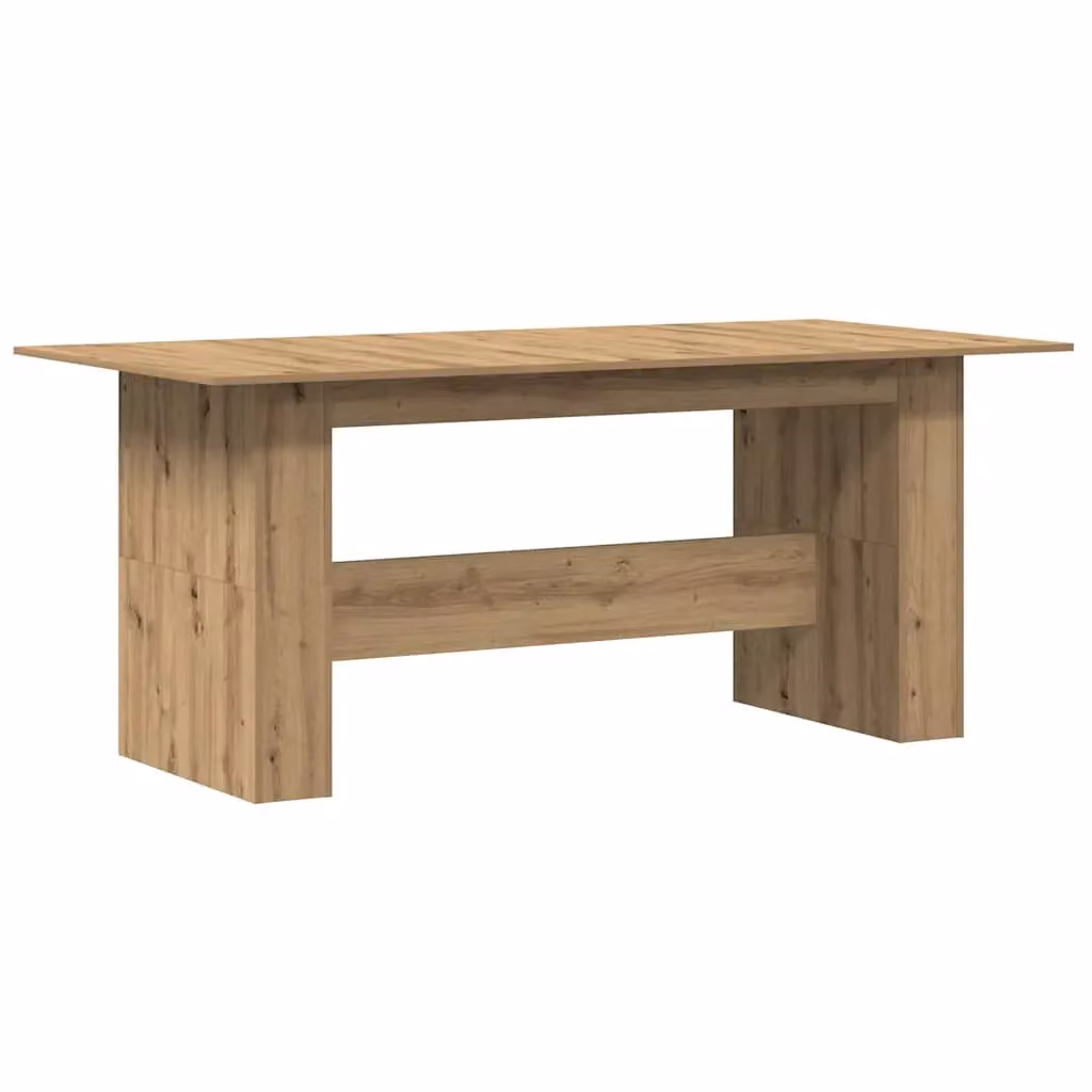 Berkfield Home Artisan Oak Rectangular Dining Table in Brown, W/D/H: 180 x 90 x 76 cm – 2
