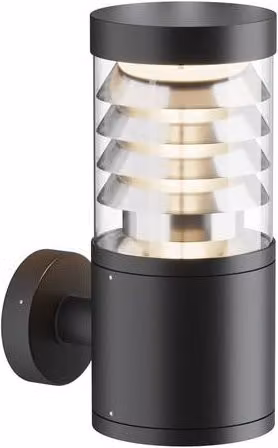 Netlighting Spir Modern Outdoor LED Wall Lamp in Grey with 350lm Warm White Light and IP54 Rating – 1