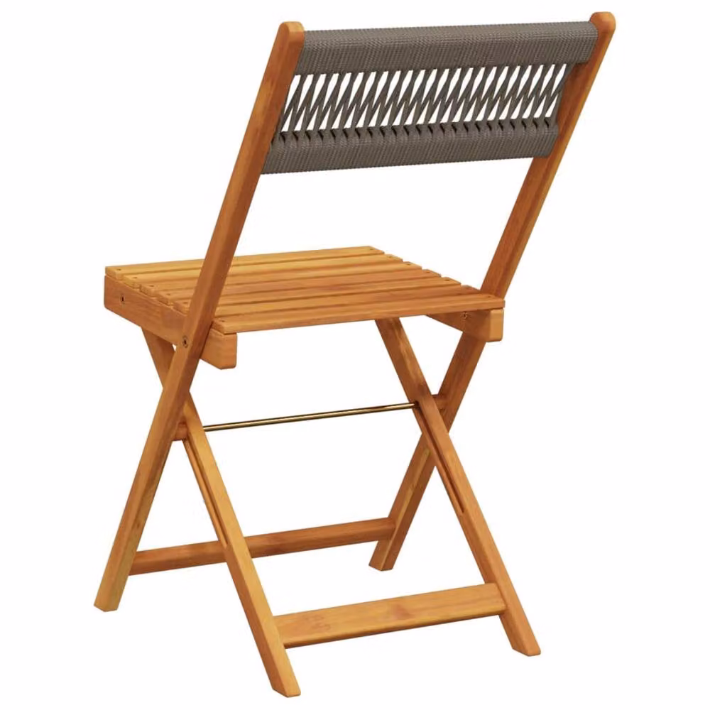 Berkfield Home Set of 6 Grey Acacia Wood Folding Garden Chairs – 2