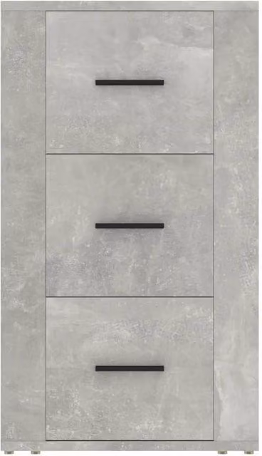 Berkfield Home Sideboard in Concrete Grey, MDF, W/D/H: 40 x 33 x 70 cm – 1