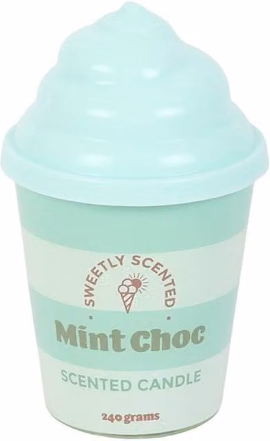 Uniqueful Mint Choc Ice Cream Scented Pillar Candle in Green