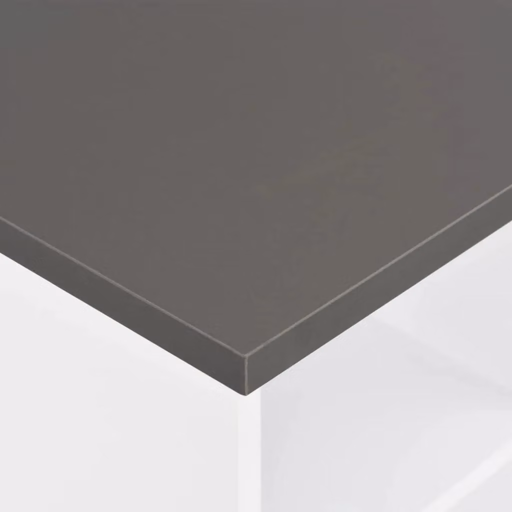 Berkfield Home Bar Table in White and Anthracite Grey, W/D/H: 60 x 60 x 110 cm – 2