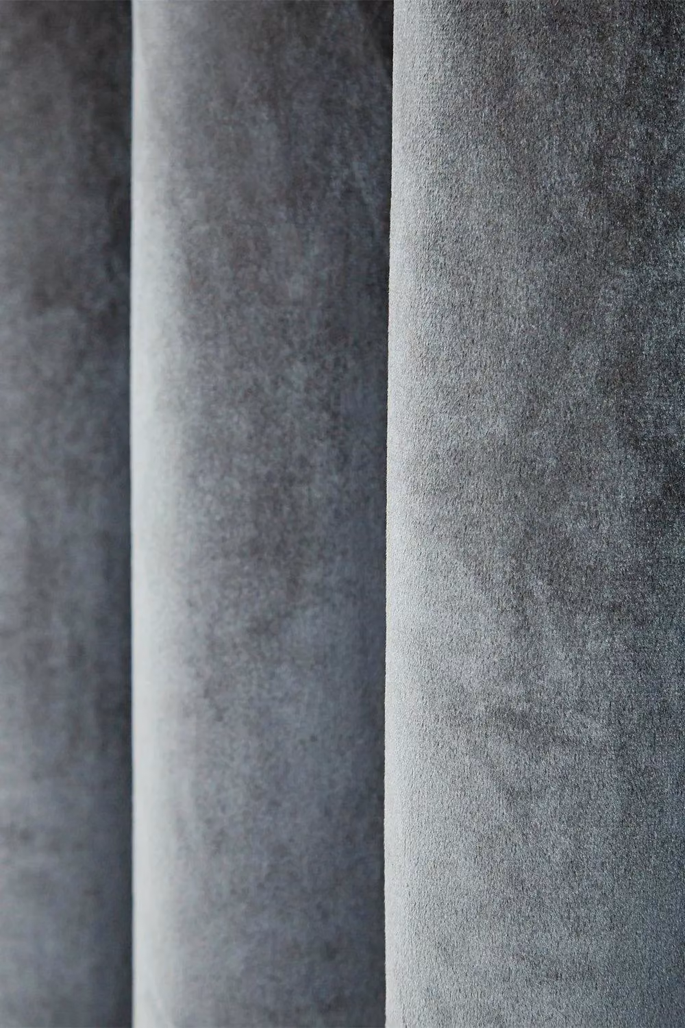 Helena Springfield Escala Plain Velvet Eyelet Curtains in Grey/Silver, Width: 167 cm, Height: 137 cm – 2