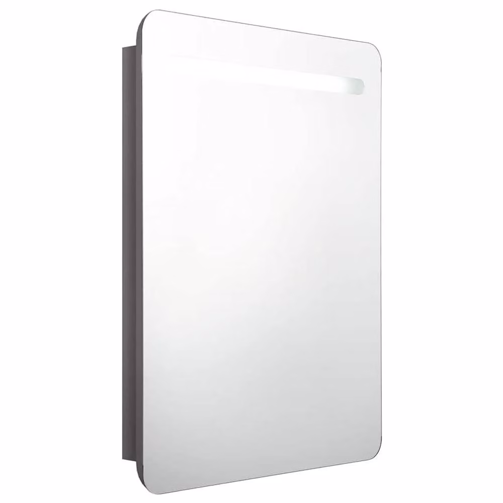 Berkfield Home LED Bathroom Mirror Cabinet in Grey, W/D/H: 60 x 11 x 80 cm – 2