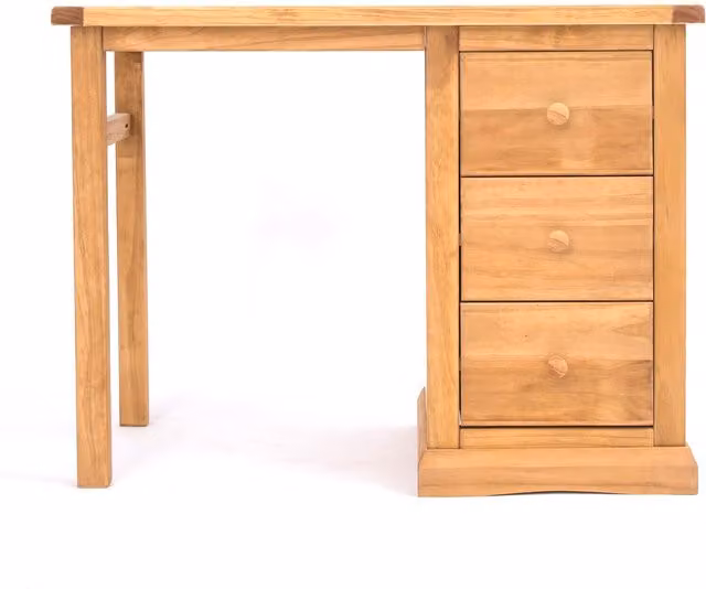 Cabinet Bits Lucca 3 Drawer Dressing Table in Antique Waxed Brown Pine