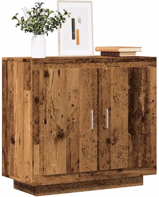 Berkfield Home Old Wood Sideboard in Brown, W/D/H: 80 x 40 x 75 cm