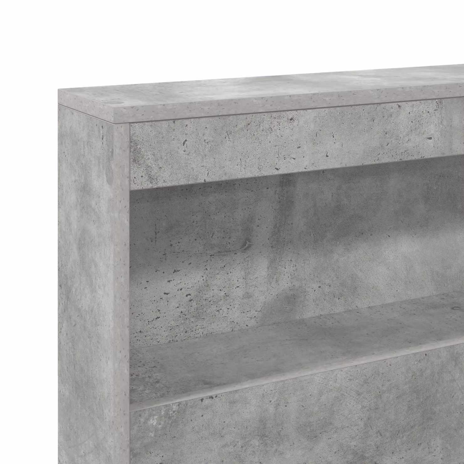 Berkfield Home Minimalist Storage Headboard in Concrete Grey with Integrated Shelf and Side Compartments, Width: 200 cm – 4