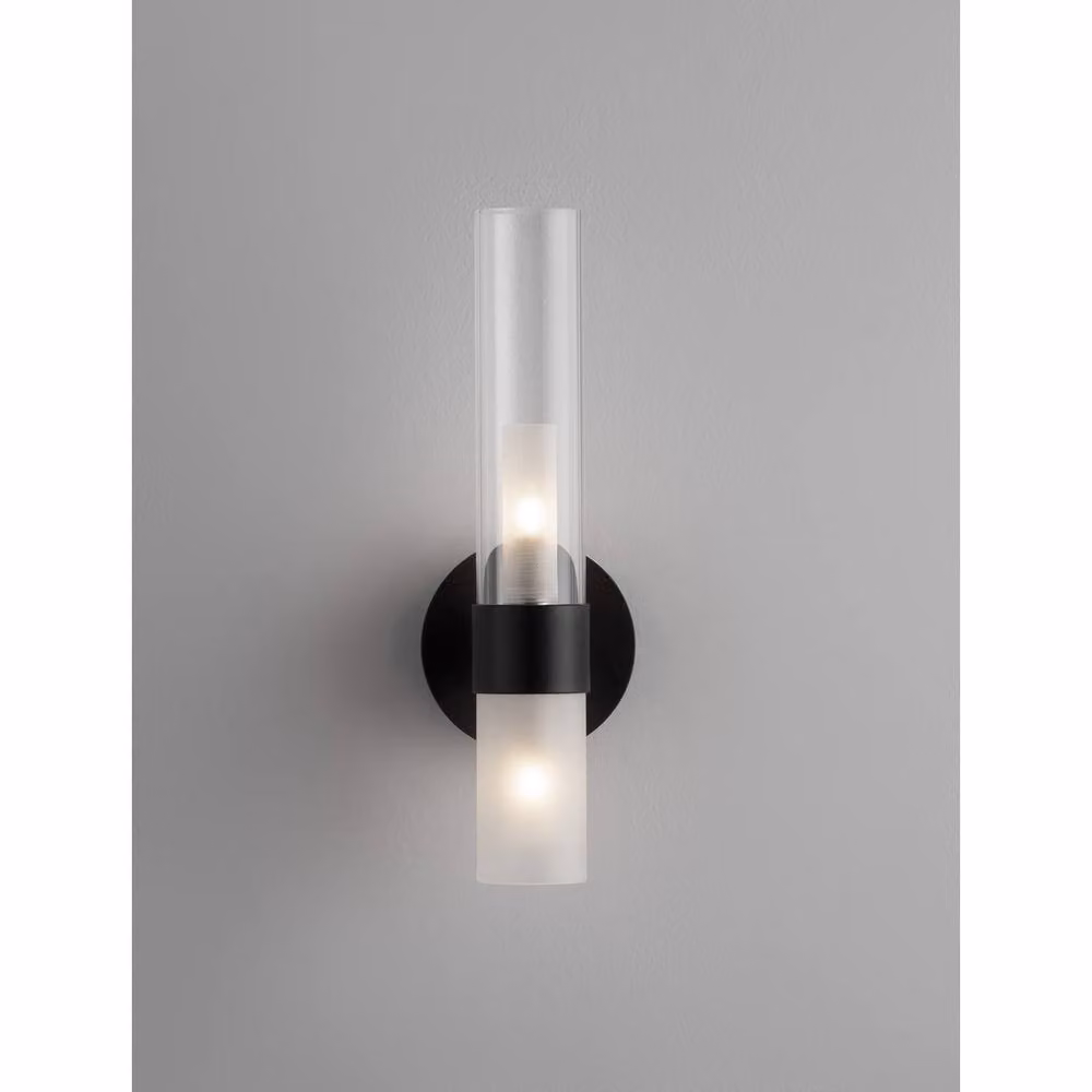 Nova Luce Century Dimmable LED Wall Lamp in Black with Transparent Glass and G9 Base – 2