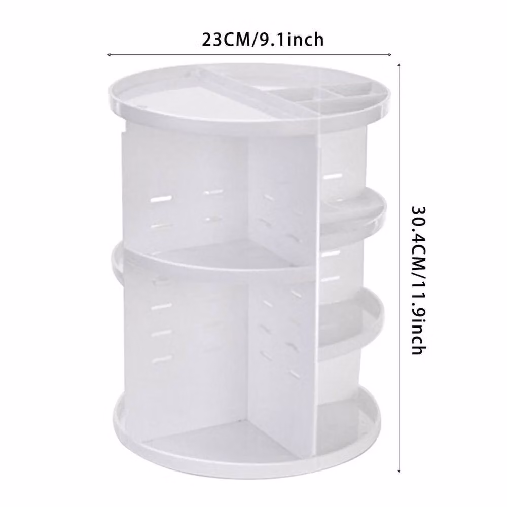 Kelvenix Rotating Makeup and Perfume Organizer in White – 2