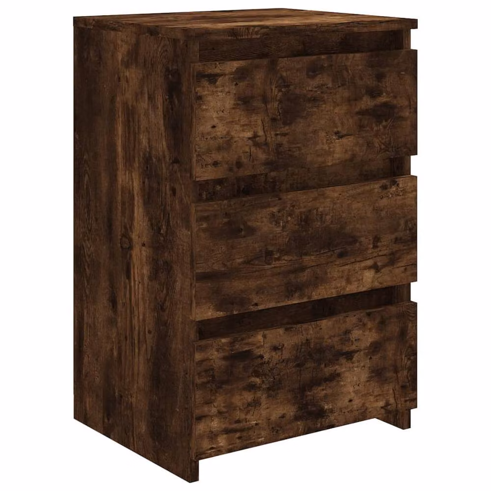 Berkfield Home Decorative Bed Cabinet in Smoked Oak Brown, W/D/H: 40 x 35 x 62.5 cm – 3