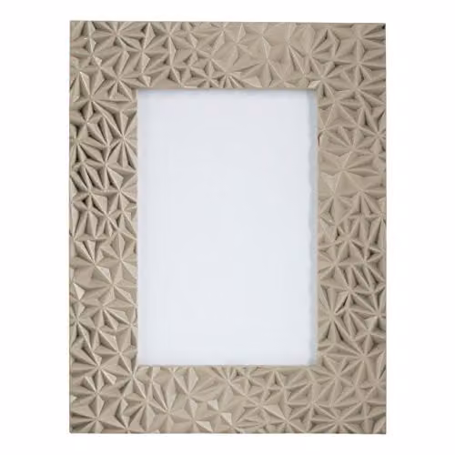 Orsina Prisma Grey Geometric Photo Frame, Freestanding Modern Design for 5 x 7 inch Photos
