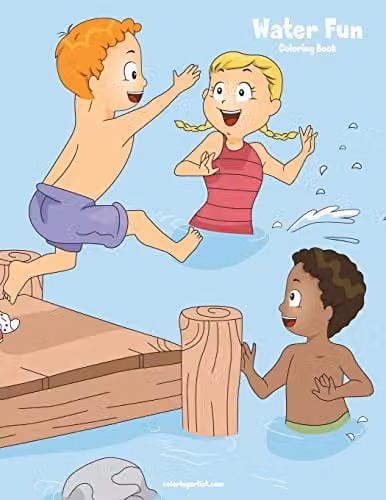 Water Fun Colouring Book Volume 1 by Createspace, Multicolour