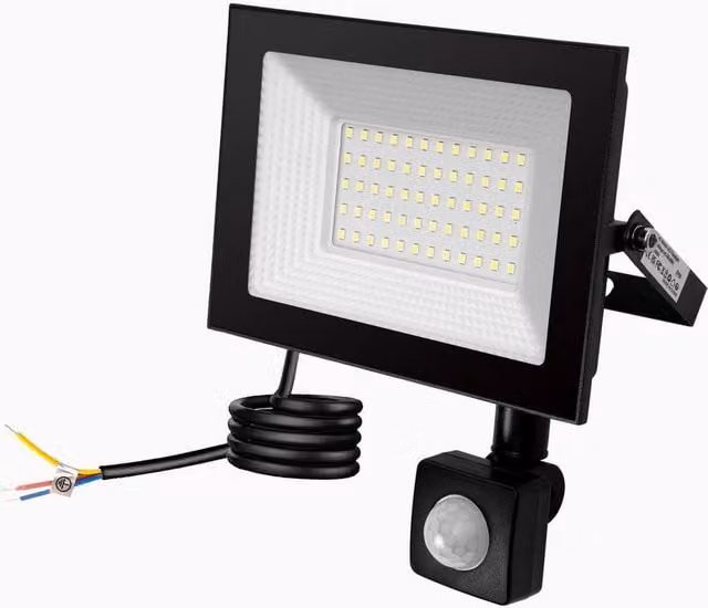 PAWNORA 200W LED Floodlight with PIR Motion Sensor in Black – 1