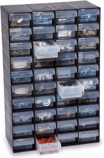 SPETLEK 40 Drawer Multi Storage Cabinet in Black for Home or Garage – 1