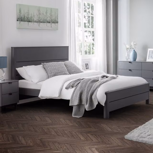 Julian Bowen Chloe Retro Bed in Storm Grey