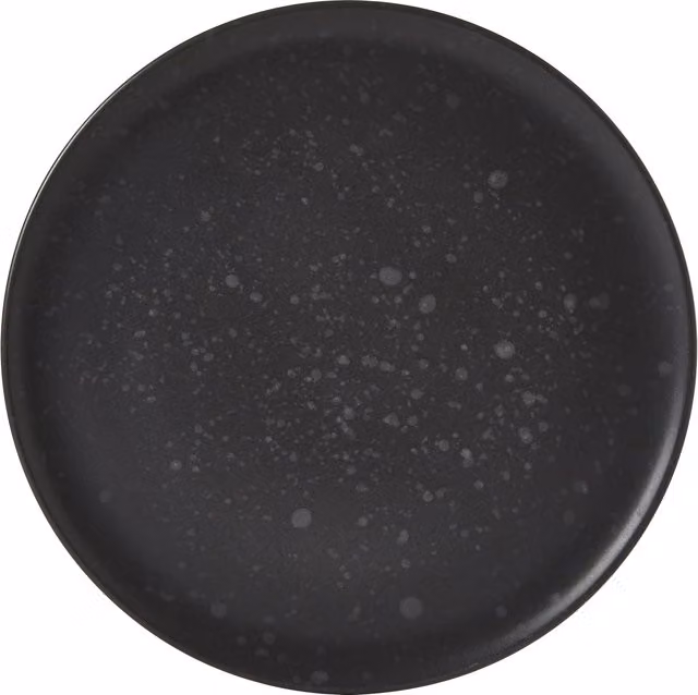 Orsina Grey Speckled Stoneware Dinner Plate with Bubble Pattern and Contoured Edges