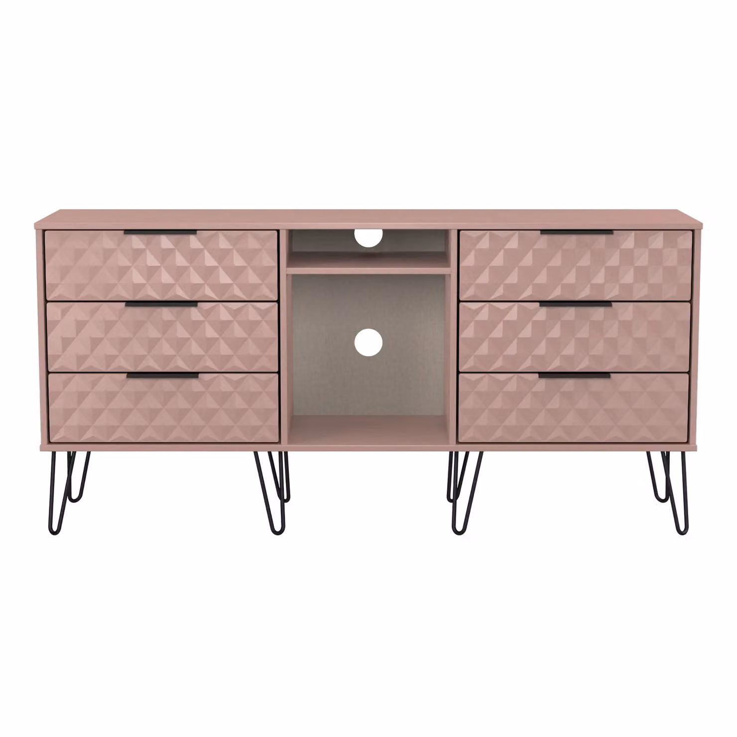 2 U Islay Ready Assembled 6 Drawer Sideboard in Dusty Pink – 2