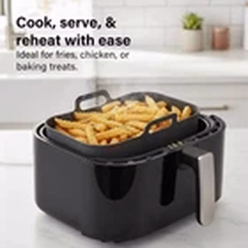 Havendro 2 Piece Non-Stick Foldable Silicone Microwave and Air Fryer Baking Sheets in Black – 4
