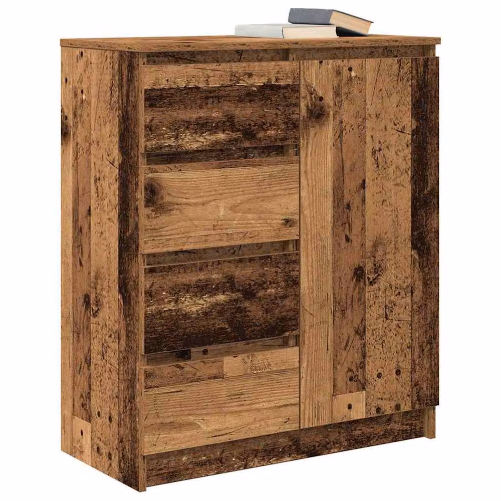 Berkfield Home Rustic Sideboard with Drawers in Brown, W/D/H: 71 x 35 x 84 cm – 3