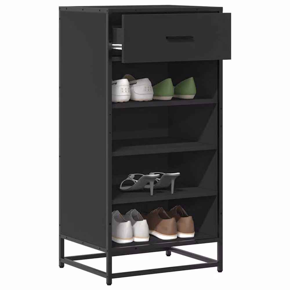 Berkfield Home Black Modern Shoe Rack, W/D/H: 48 x 38 x 97.5 cm – 2
