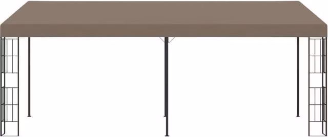 Berkfield Home Wall-mounted Gazebo in Beige, W: 600 cm, D: 300 cm, H: 262 cm