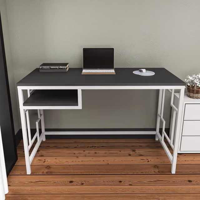 Decorotika Kennesaw Industrial Computer Desk in White or Black