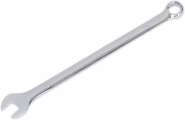 Loops Extra Long Combination Spanner, Chrome Vanadium Steel, Silver, Length: 243 mm, Size: 13 mm