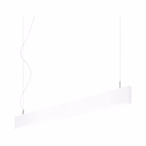 Ideal Lux Linus Integrated LED Linear Suspended Ceiling Pendant Lamp, White, 3000K Warm White