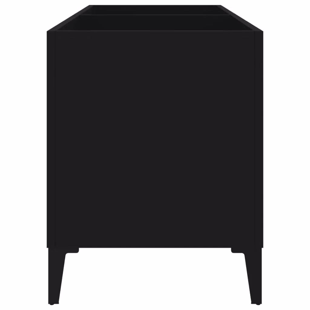 Berkfield Home Black Industrial Record Cabinet with Media Compartments, W: 74.5 cm, D: 38 cm, H: 48 cm – 3