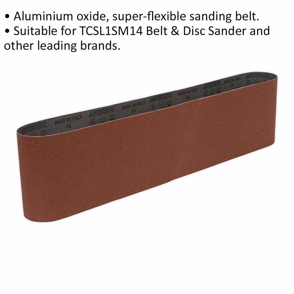 Loops Premium 80 Grit Aluminium Oxide Sanding Belt, W: 100 mm x L: 915 mm, Brown – 2