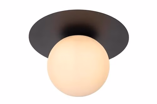 Lucide Tricia Dimmable Modern Flush Ceiling Light in Black