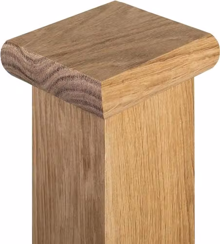Blueprint Joinery Cambridge Oak Flat Newel Cap, Brown, W/D/H: 10.2 x 10.2 x 2.7 cm – 2