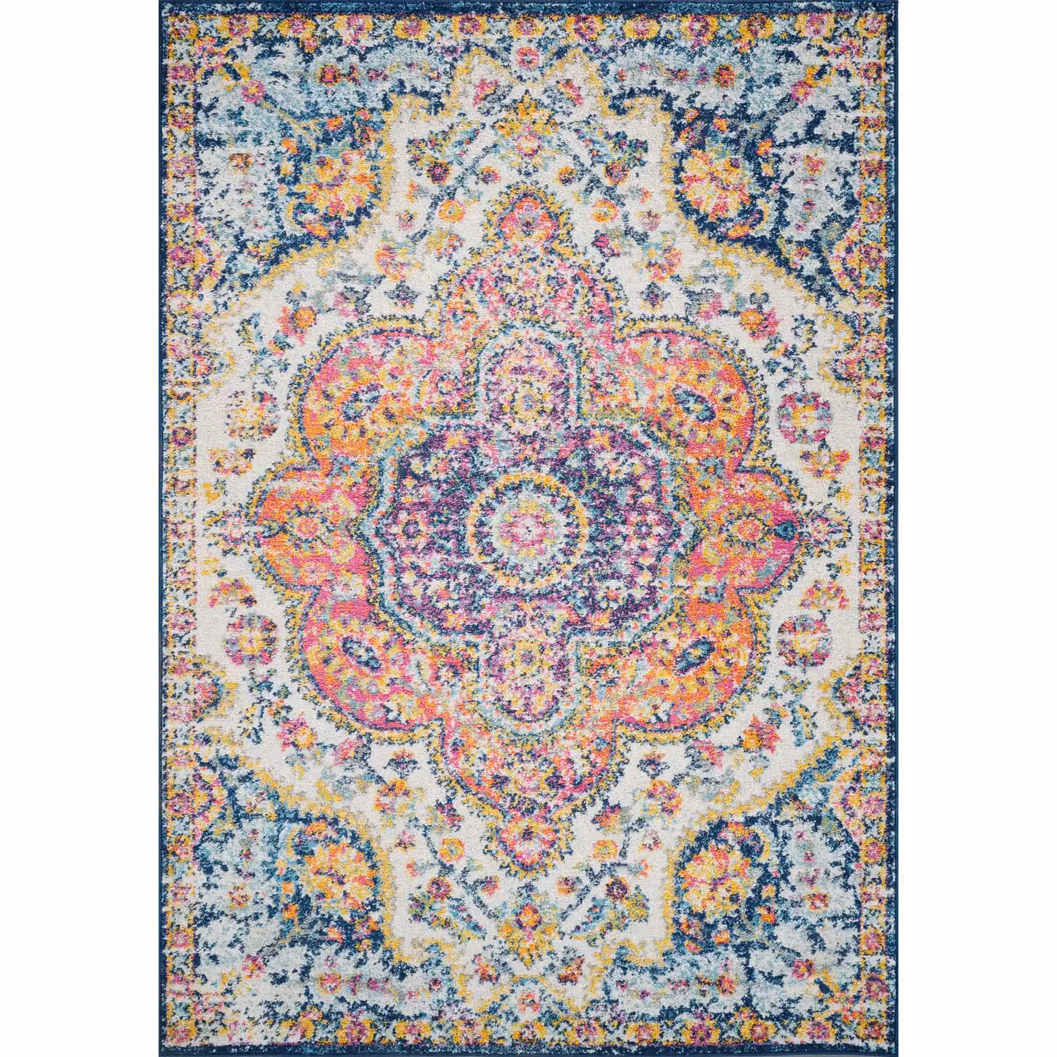 Livabliss Elaziz Multicolour Traditional Boho Vintage Rug, W: 140 cm, D: 200 cm – 2