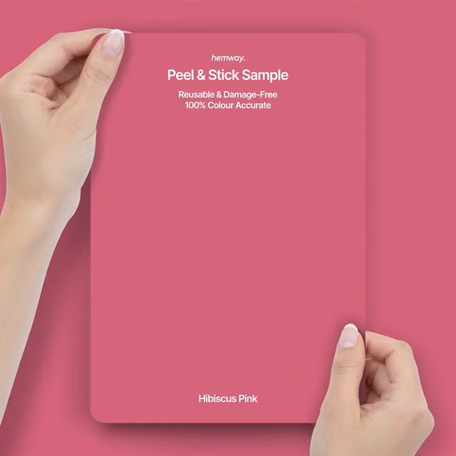 Hemway Interior Paint Sample Peel and Stick Swatch in Hibiscus Pink