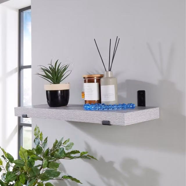 Core Products Jackson Shelf Kit in Grey Oak and Black Metal, Width: 60 cm