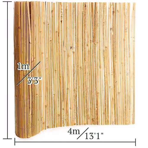 Best Artificial Woven Bamboo Privacy Mat in Brown, W/H: 1 x 1 m – 3