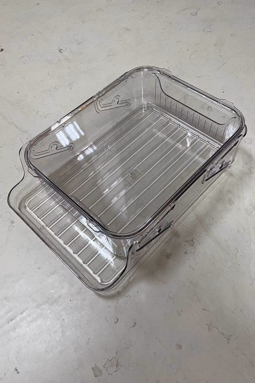 Living and Home Transparent Multi-Compartment Acrylic Desktop Storage Organiser with Lid – 2