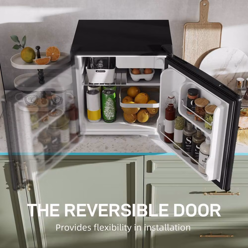 STILVORA 46 L Mini Fridge with Reversible Door in Black – 8