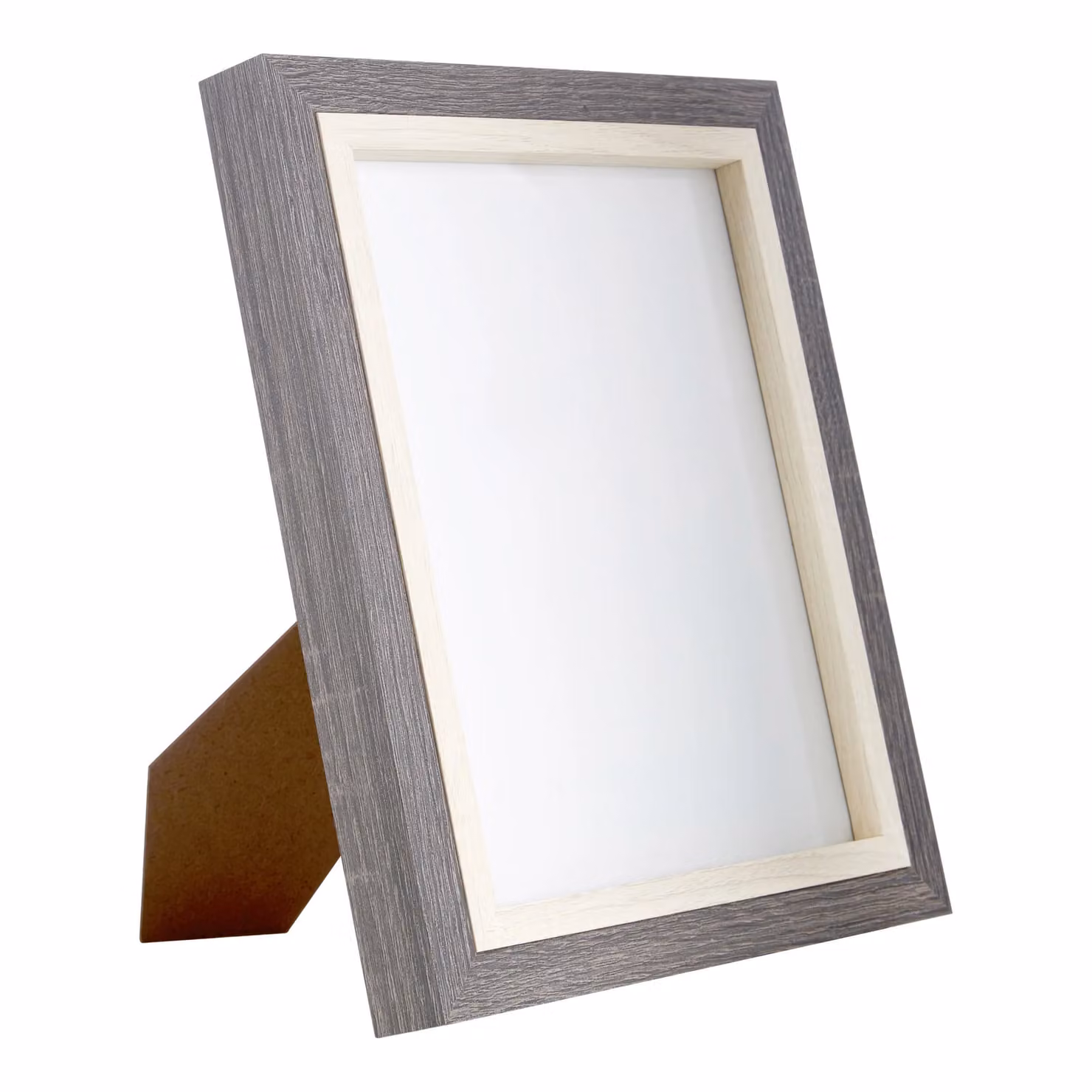 Orsina Box Rectangular Single Tabletop Photo Frame in Grey Wood – 3