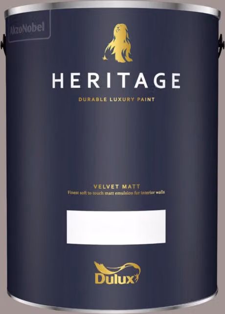 Dulux Trade Heritage Matt Dispersion Paint in Terra Ombra Brown, 5 l
