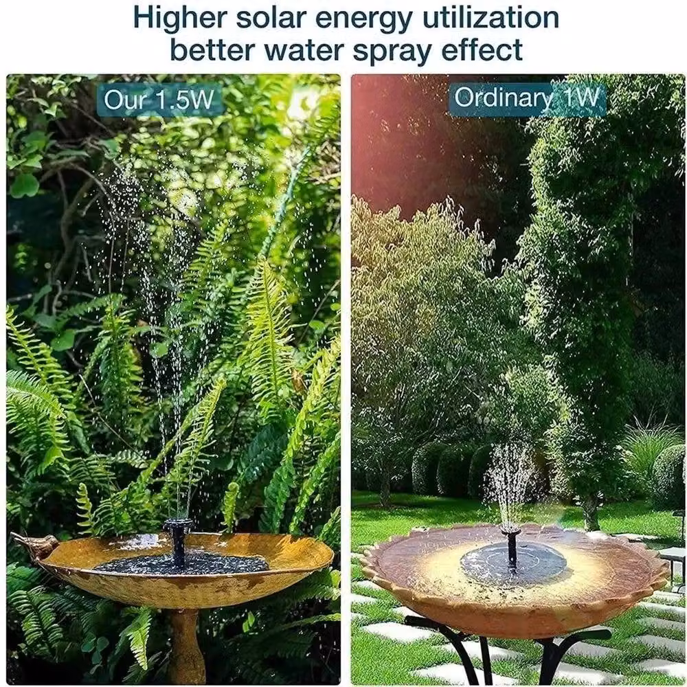 KORVIXA Black Solar Floating Fountain Pump Water Feature – 3