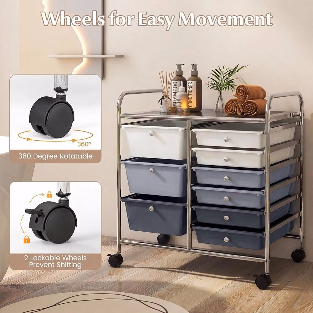 VOGREX Lightweight Multipurpose Multicolour Cart with Castors – 4