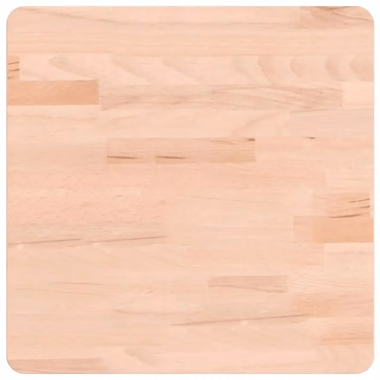 Berkfield Home Square Solid Beech Wood Table Top in Brown, W/D/H: 40 x 40 x 4 cm
